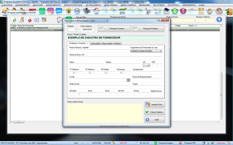 Programa OS Assist�ncia T�cnica para Celular 8.0 Plus