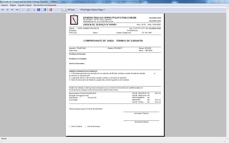 Programa OS Assist�ncia T�cnica para Celular 8.0 Plus