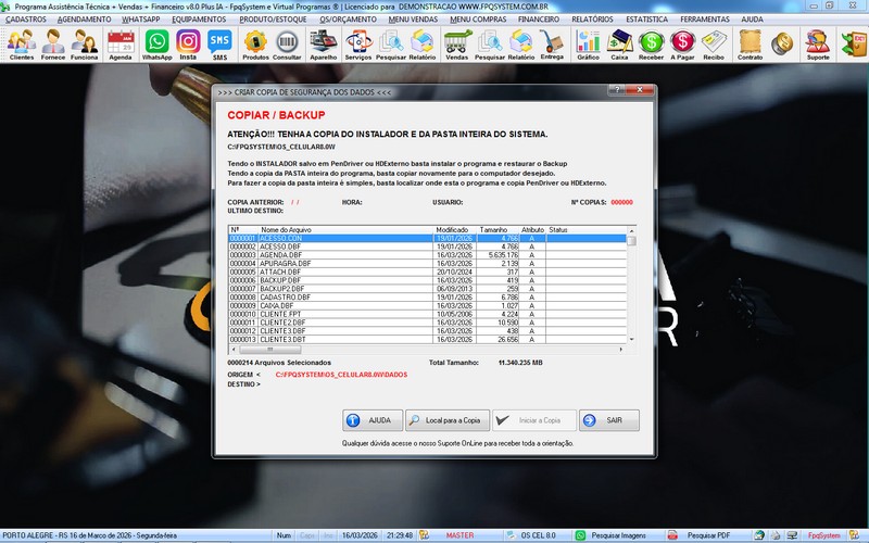 Programa OS Assist�ncia T�cnica para Celular 8.0 Plus