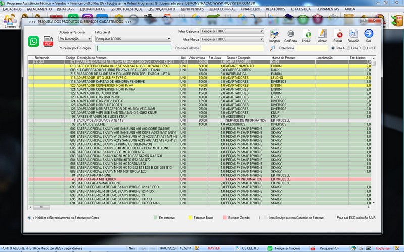 Programa OS Assist�ncia T�cnica para Celular 8.0 Plus