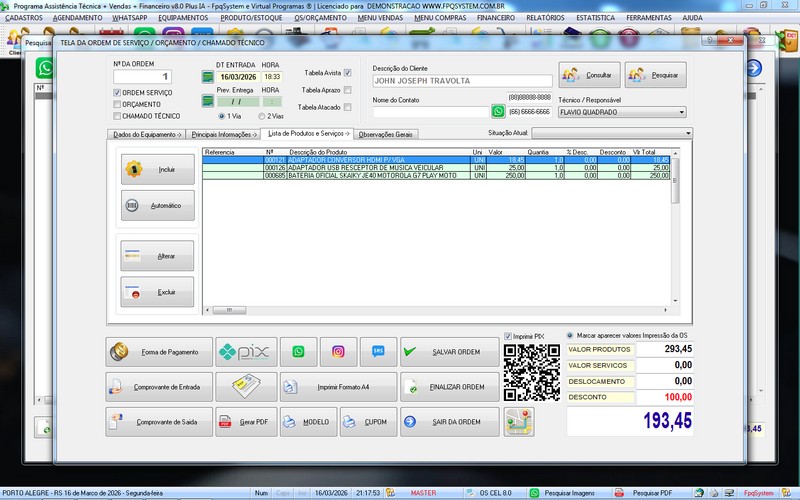 Programa OS Assist�ncia T�cnica para Celular 8.0 Plus