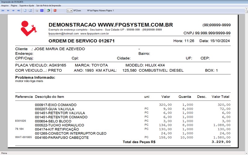 Programa OS Oficina Mecanica com Ordem de Servio e Financeiro v4.0