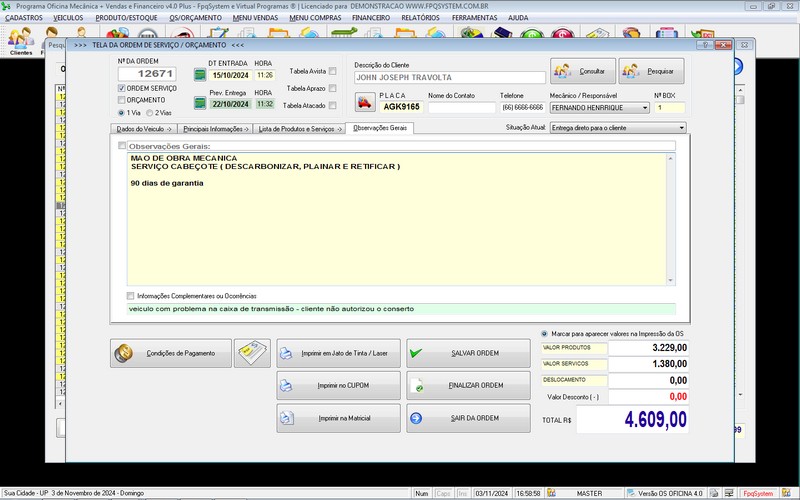 Programa OS Oficina Mecanica com Ordem de Servio e Financeiro v4.0